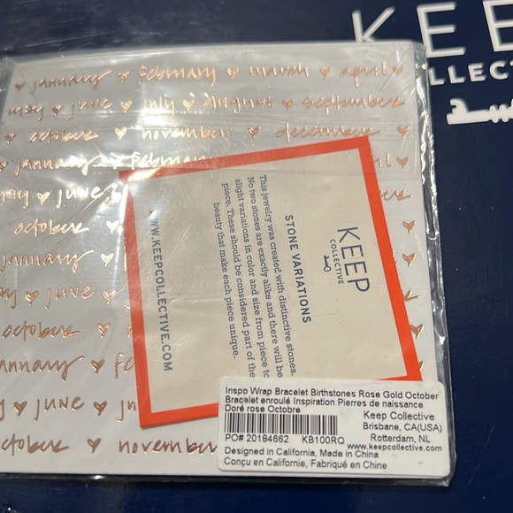 NWT keep collective rose gold October birthstone flex bracelet - Picture 2 of 2